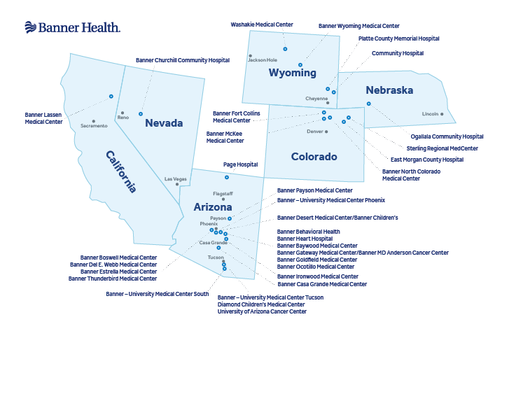 Banner Health USA map 112022